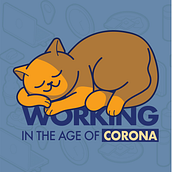 Working in the age of Corona. Ilustração tradicional, Publicidade, UX / UI, Direção de arte, Design gráfico, Web Design, Ilustração vetorial, Criatividade e Ilustração digital projeto de Zoan Lopez - 14.02.2021