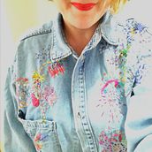 Embroidery and Accessories Customization course: embellishing a simple shirt dress using Josefina's technique. Un progetto di Ricamo di dnassib - 09.05.2021
