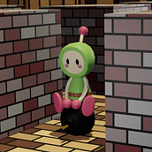 Bomberman: Proyecto del curso: Introducción al diseño y modelado 3D con Blender. 3D Character Design project by gonzalodiazr - 05.10.2021