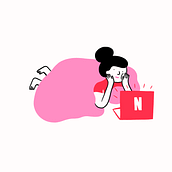 Netflix GIF. Un projet de Illustration traditionnelle , et Animation de Agathe Lorraine Sorlet - 20.03.2020