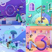 36 days of type 2021-Numbers . % María Fernández tarafından hazırlanan Geleneksel illüstras, on, 3D, Ve Sanat Yönetmenliği projesi - 05.13.2021