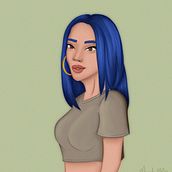 Meu projeto do curso: Retrato de personagens femininas com Procreate. Design, and Traditional illustration project by Marcela Müller Machado - 05.13.2021