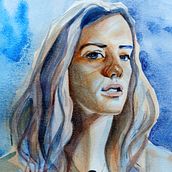 Il mio progetto del corso: Ritratto artistico ad acquerello Ein Projekt aus dem Bereich Bildende Künste, Malerei, Aquarellmalerei und Porträtzeichnung von Elisa Roattino - 14.05.2021