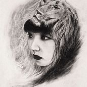 My project in Artistic Charcoal Portraiture: Creating Atmosphere course. Traditional illustration, Fine Arts, Drawing, Portrait Drawing, Realistic Drawing, and Artistic Drawing project by Goldie Liu - 04.01.2021