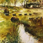 My project in Natural Landscapes in Watercolor course (Pito’s Trigger & Personal Trigger). Fine Arts, Painting, and Watercolor Painting project by handevarsat - 05.15.2021