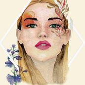 Mi Proyecto del curso: Retrato ilustrado en acuarela. Un progetto di Illustrazione tradizionale, Belle arti, Pittura, Disegno, Pittura ad acquerello, Disegno di ritratti e Disegno artistico di valkiria87 - 15.05.2021