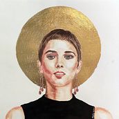 Mi Proyecto del curso: RETRATO EN ACUARELA utilizando tinta china y hojas de oro, plata y cobre.. Un progetto di Illustrazione tradizionale, Pittura ad acquerello e Disegno di ritratti di Gabriel Mota - 11.05.2021