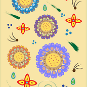 First Project in Textile Pattern Design for Home Interiors  course. Product Design, Pattern Design, and Printing project by Kathy Matsunami - 05.13.2021