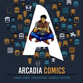 Logo arcadia cómics. Design, Traditional illustration, and Advertising project by Álvaro Gómez del Amo - 05.21.2020