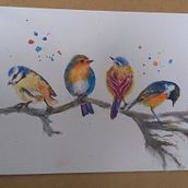 Meu projeto do curso: Técnicas expressivas de aquarela para ilustração de pássaros. Een project van Aquarelschilderen, Realistische tekening, Traditionele illustratie y Naturalistische illustratie van Esther Alcântara - 04.07.2022