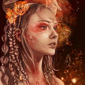 Venus en Aries. Traditional illustration, Digital Illustration, Digital Drawing, Fine Arts, Concept Art, and Digital Design project by Maria Alvarez - 05.16.2021