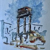My project in Urban Landscapes in Watercolor course. Fine Arts, Watercolor Painting, and Architectural Illustration project by marciocop07 - 05.07.2021