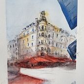 Mein Kursprojekt: Architektonische Zeichnung mit Aquarell und Tinte. Un projet de Esquisse , Dessin, Aquarelle, Illustration architecturale, Carnet de croquis et Illustration à l'encre de Chri Ste - 18.05.2021