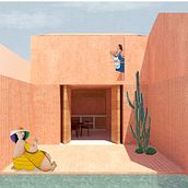 Inspiración en el pintor Fernando Botero. Un projet de Architecture, Design graphique, Architecture d'intérieur, Design d'intérieur, Pa, sagisme, Collage, Architecture numérique et Illustration architecturale de Susana Castro - 04.01.2021