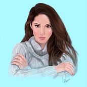 Mi Proyecto del curso: Técnicas digitales de retrato ilustrado. Traditional illustration, Digital Illustration, and Digital Painting project by karenleal - 05.15.2021