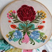 Mi Proyecto del curso: Técnica de bordado con paso atrás. Embroider project by Martha Cecilia Gonzalez Giraldo - 05.13.2021