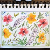 My project in Vibrant Floral Patterns with Watercolors course. Traditional illustration, Pattern Design, Watercolor Painting, and Botanical Illustration project by joconnor3329 - 05.18.2021