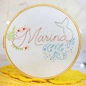 Meu projeto do curso: Técnicas básicas para bordado de letras. Embroider project by Mickaelle Medeiros - 06.15.2021