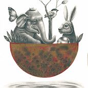 Animales en la Luna. Design, Traditional illustration, Fine Arts, Drawing, Artistic Drawing, and Realistic Drawing project by César Caycho - 05.19.2021