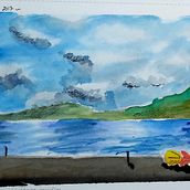 Mi Proyecto del curso: Página de cuaderno de viaje. Traditional illustration, Watercolor Painting, Architectural Illustration, and Sketchbook project by Paulina González - 05.15.2021