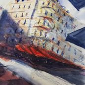 My project in Architectural Sketching with Watercolor and Ink course Ein Projekt aus dem Bereich Skizzenentwurf, Zeichnung, Aquarellmalerei, Architektonische Illustration, Sketchbook und Illustration mit Tinte von Alex Mandryko - 19.05.2021