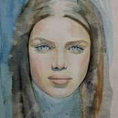 My project in Artistic Portrait with Watercolors course. Een project van  Beeldende kunst, Schilderij, Aquarelschilderen y  Portrettekening van samectoplasm - 19.05.2021