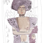 Judith serie di illustrazioni (illustrazione, illustratore, illustratrice). Un progetto di Illustrazione tradizionale, Pubblicità e Design di Cecilia Friggieri - 19.05.2021
