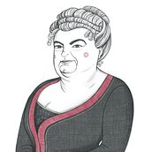 Eme 21 Magazine. Emilia Pardo Bazán.. Traditional illustration, Drawing, and Portrait Drawing project by Olalla Ruiz - 05.12.2021
