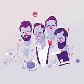 Love of Lesbian Streaming en México. Un proyecto de Ilustración tradicional, Bellas Artes, Diseño de carteles, Dibujo, Ilustración digital y Dibujo de Retrato de Antonio Domínguez Valdés - 15.10.2020