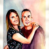 Mi Proyecto del curso: Cuaderno de retratos en acuarela. Painting, Watercolor Painting, Portrait Drawing, and Sketchbook project by Sandra + - 05.21.2021