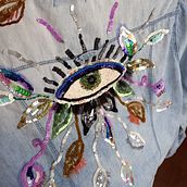 Meu projeto do curso: Design de moda: pintura e bordado em roupas Ein Projekt aus dem Bereich Malerei, Modedesign, Stickerei, DIY, Upc und cling von Daiane Luiz - 21.05.2021