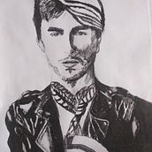 Retrato realista a bolígrafo me inspiré en enrrique iglesias. Traditional illustration project by brandon aldemar erazo montero - 05.20.2021