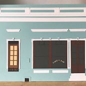 Fachada de una casa de Aiguá. Un proyecto de Ilustración tradicional, Diseño, Papercraft, Ilustración vectorial y Fotografía de Anita Daverede - 15.05.2021