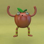 3D Vegetable and Fruit Character . % sharu tarafından hazırlanan 3D, Geleneksel illüstras, Ve on projesi - 05.21.2021