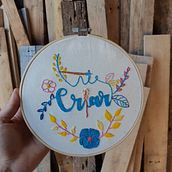 Meu projeto do curso: Técnicas básicas para bordado de letras. Embroider project by Tatijane Lauriane Araújo Santos - 05.22.2021