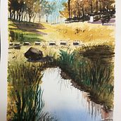 Mi Proyecto del curso: Paisajes naturales en acuarela. Fine Arts, Painting, and Watercolor Painting project by ppoveda - 05.22.2021