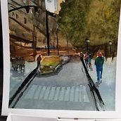 Mi Proyecto del curso: Paisajes urbanos en acuarela. Projekt z dziedziny  Sztuki piękne, Malowanie akwarelą,  R i sunek architektoniczn użytkownika Alison Pola - 21.05.2021