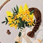 Floral Portrait. Bordado projeto de Ainsley Boyd - 22.05.2021