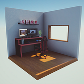 Mi habitación Ein Projekt aus dem Bereich Design, 3D, Architektur, Möbeldesign und - bau, Beleuchtungsdesign, Innendesign, Innenarchitektur, 3-D-Modellierung, Concept Art, Digitale Architektur und 3-D-Design von Sebastian BA - 21.05.2021