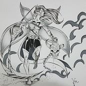 Hada Demon Slayer. Design de personagens, Comic, Desenho, Ilustração tradicional e Ilustração com tinta projeto de Eduardo Vega - 18.05.2021