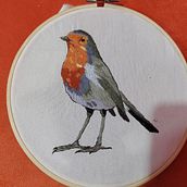 Mi Proyecto del curso: Pintar con hilo: técnicas de ilustración textil. Un progetto di Illustrazione tradizionale e Ricamo di Claudia Gonzales Alfaro - 20.05.2021