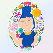 Mi Proyecto del curso: Retrato ilustrado con elementos botánicos. Traditional illustration, Digital Illustration, Botanical Illustration, and Digital Drawing project by stephanydenis_fg - 05.20.2021