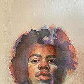 My project in Artistic Portrait with Watercolors course. Artes plásticas, Pintura, Pintura em aquarela, e Desenho de retrato projeto de patsvandam - 23.05.2021