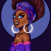 Mi Proyecto del curso: Retrato de personajes femeninos con Procreate. Traditional illustration, Digital Illustration, and Digital Drawing project by Javiera Montero Aguilera - 05.25.2021