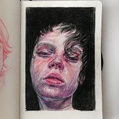 Chiaroscuro coloured pencil portrait. Pencil Drawing, Traditional illustration, and Portrait Drawing project by James - 05.22.2021