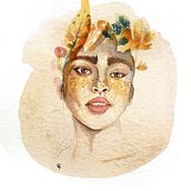 Il mio progetto del corso: Ritratto illustrato ad acquerello. Traditional illustration, Fine Arts, Painting, Drawing, Watercolor Painting, Portrait Drawing, and Artistic Drawing project by Silvia Gilli - 05.24.2021