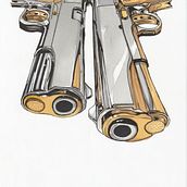 Two Guns. Traditional illustration project by Dalia Carvajal Celma - 05.24.2021