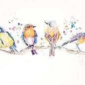 My project in Artistic Watercolor Techniques for Illustrating Birds course. Un proyecto de Ilustración tradicional, Pintura a la acuarela, Dibujo realista e Ilustración naturalista				 de Lisa Gray - 24.05.2021