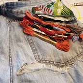 My project in Embroidery: Clothing Repair course. Un proyecto de Bordado, Costura, DIY, Upcycling y Diseño textil de sandyj - 21.05.2021