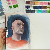 Watercolor portrait. Een project van Traditionele illustratie van Irina Shapovalova - 22.05.2021